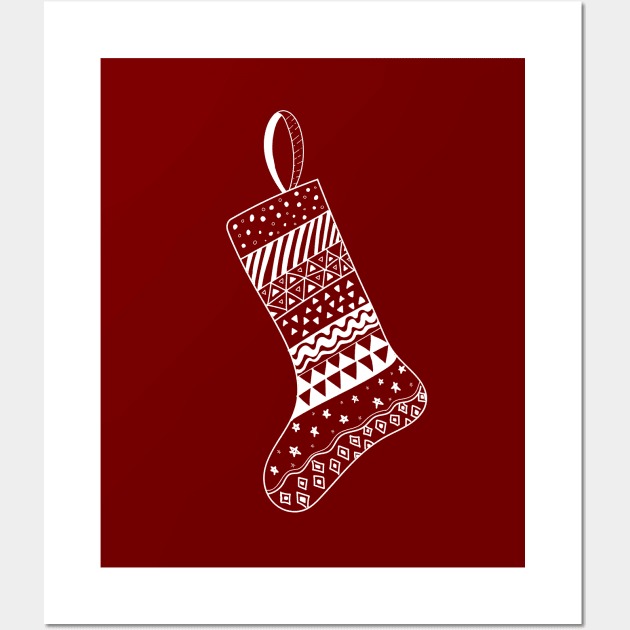 Christmas stocking Wall Art by Emotions Capsule